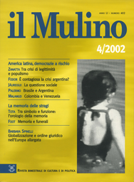 Copertina del fascicolo dell'articolo Memoria e funerali. Da piazza Fontana a Enrico Baj, 1969-2000