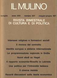 Copertina del fascicolo dell'articolo Il rapporto economia-filosofia: un'ipotesi su Antonio Labriola